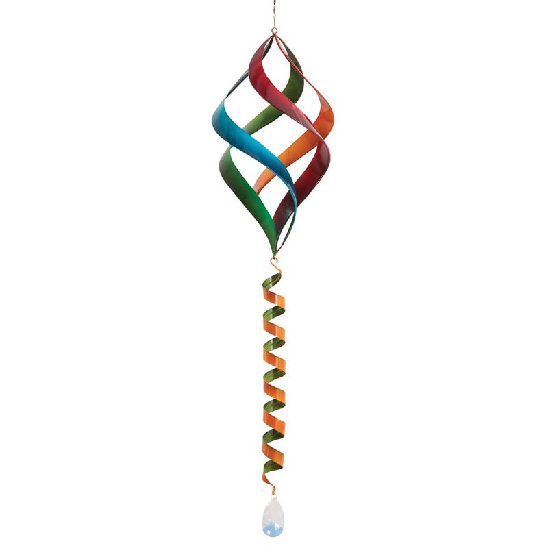 Bits and Pieces - Rainbow Enameled Wind Spinner - Garden Decoration - Image 1